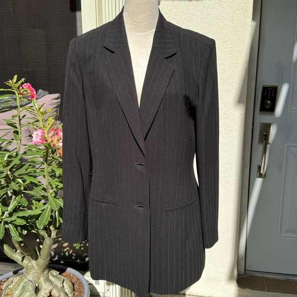 Casual Corner Jackets & Blazers - CASUAL CORNER. VINTAGE‎ NWT. Black Pinstripe Blazer. Two buttons in front.